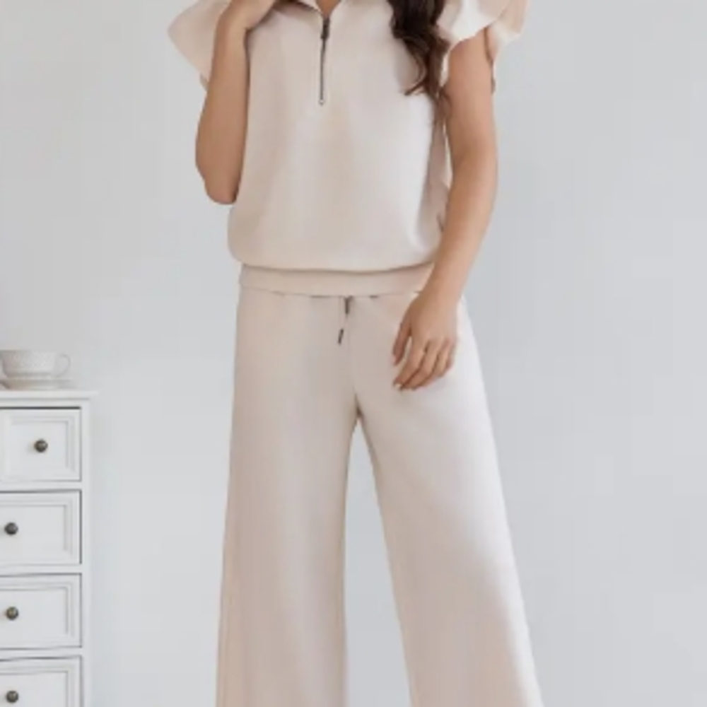 Elegant Cream Women's Jumpsuit